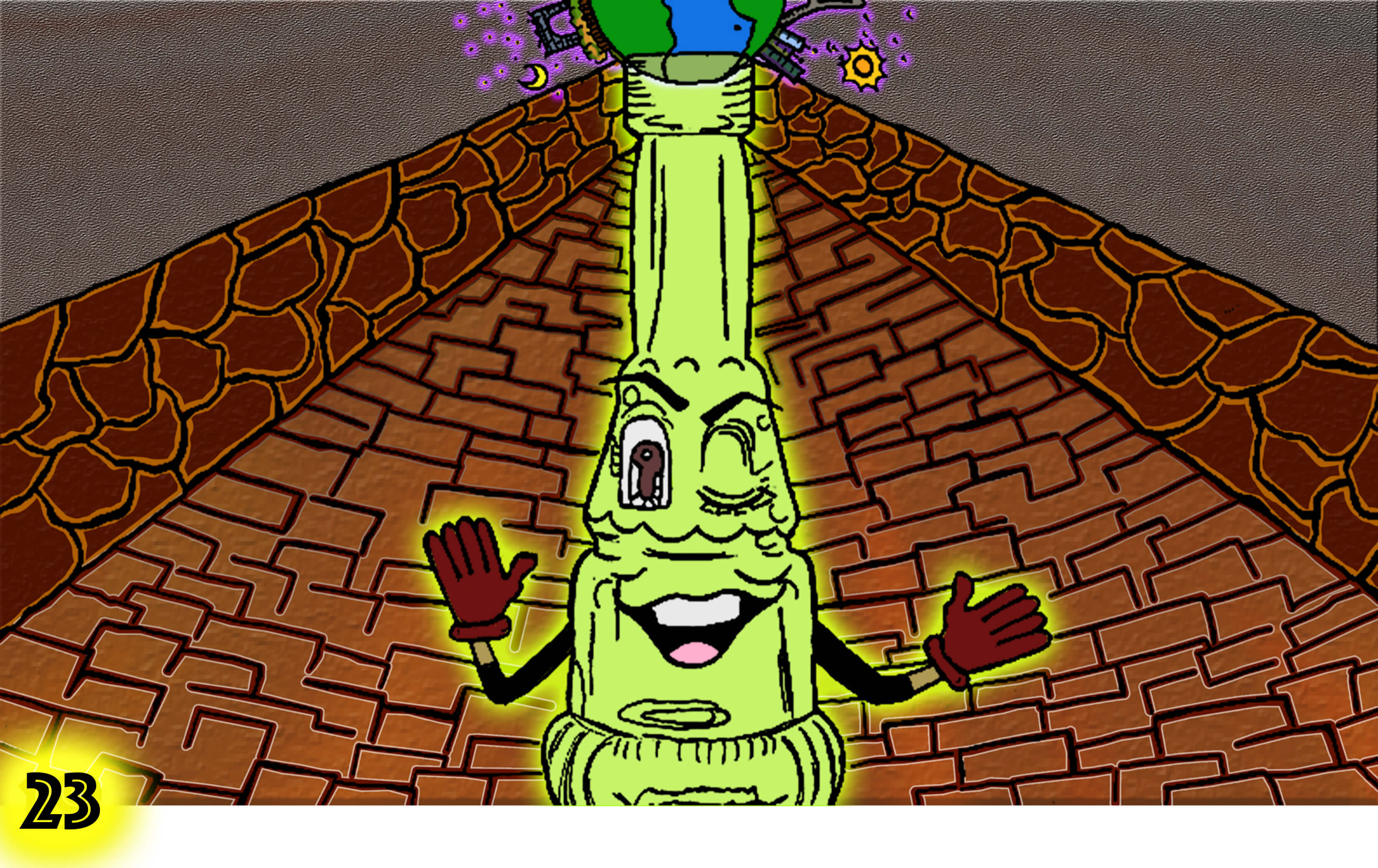 Intergalactic Messenger Tobias Frogga winks and tell of the importance of graditude